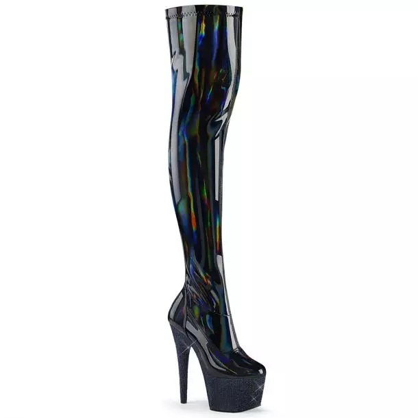 Overknee Boot BEJEWELED-3000-7 - Black