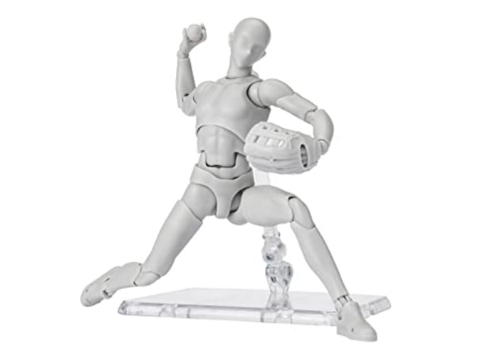 TAMASHII NATIONS - Body-Kun -Sports- Edition DX Set (Gray Color ver.), Bandai Spirits S.H.Figuarts 5.9 Inch - Sports Edition DX Set - Body Kun Sports (Grey Color Ver)