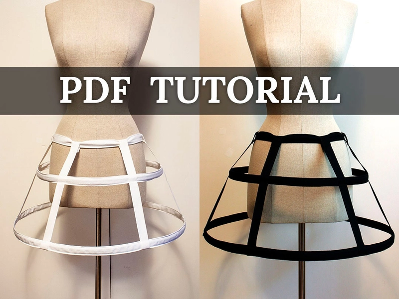 Mini (Short) Cage Crinoline, Hoop Skirt, Cage Skirt - PDF Tutorial