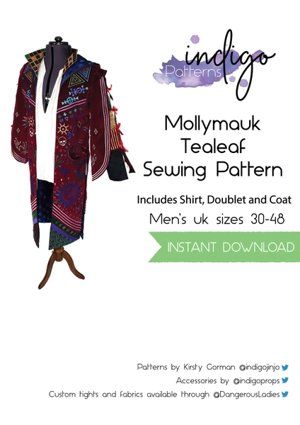 Mollymauk cosplay sewing pattern, Mollymauk costume, Critical Role Cosplay, Mollymauk Coat Pattern, Critical Role Molly Cosplay