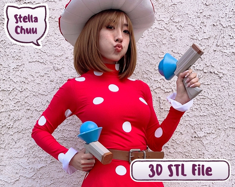 Kinoko Komori Shemage inspired cosplay mushroom guns 3D file