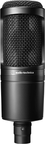 Audio-Technica AT2020 Cardioid Condenser Studio XLR Microphone, Ideal for Project/Home Studio Applications,Black - Black AT2020 Microphone