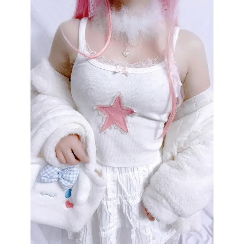 Pink Star Tank for a Magical Touch to Your Outfit - M
