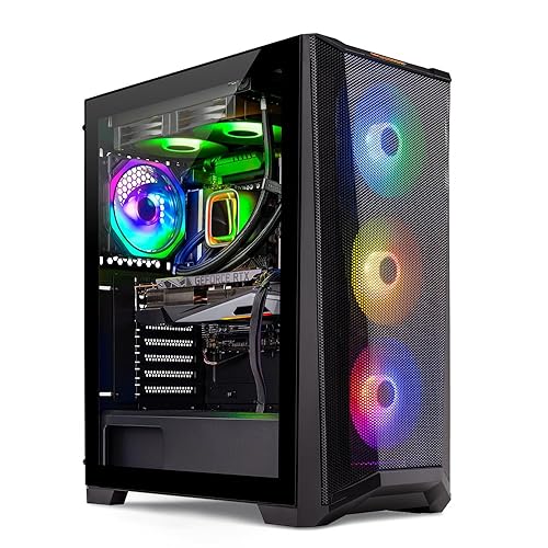 Skytech Gaming Chronos Gaming PC, Intel i9 12900K 3.2 GHz, RTX 4070 Ti, 1TB NVME, 32GB DDR5 RAM RGB, 850W Gold PSU Wi-Fi, Win 11 Home, RGB-Keyboard and RGB-Mouse Included,Black - 12900K | 4070 Ti