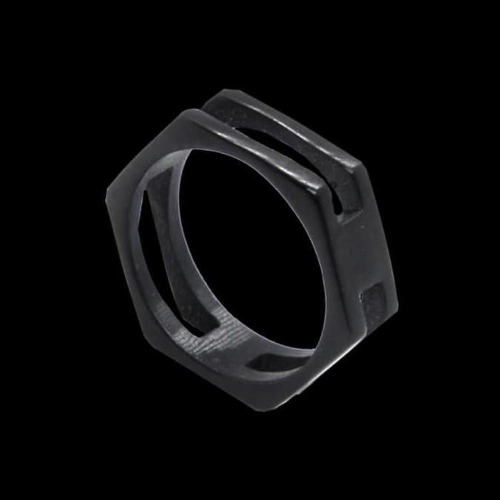 Black Hexagon Ring | 9