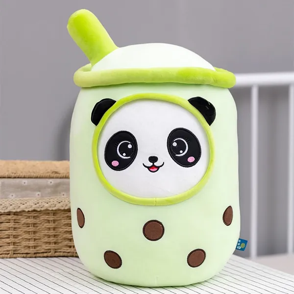 Panda Bubble Tea Cup Plushies (3 Colors, 4 Sizes) - 13" / 35cm / Green