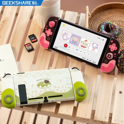 GeekShare Kuma Donut Silicone Protective Case | Green / Set for Regular Switch
