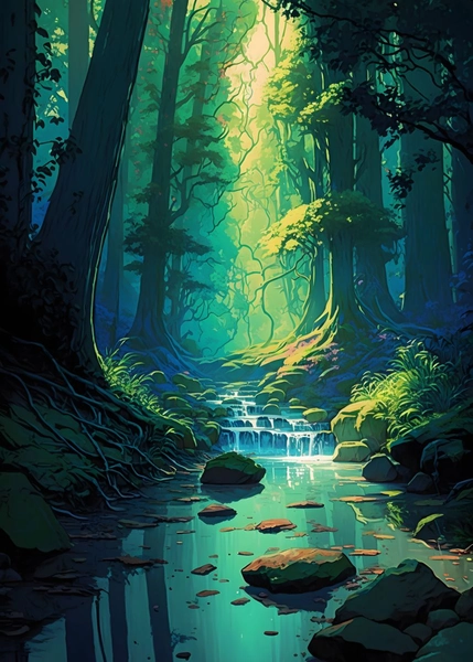 'Shallow stream' Poster by Psalms and Psychoses | Displate