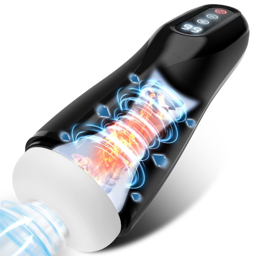 Automatic Male Masturbators - Sucking Male Masturbator with 9 Suction & Vibration & Heating Adult Male Sex Toys for Men Hands Free Pocket Pussy Male Stroker 3D Textured Men’s Blowjobsex Machine