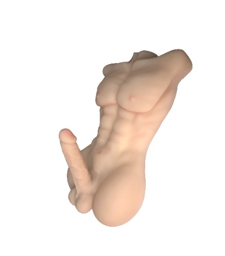 Female Plaything Male Torso Love Doll 3D Adult Penis and Anal Doll Plaything for Female Self-Masturbation Playful Sex Dolls(Flesh)