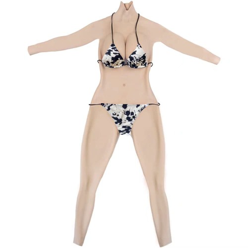 CDS - CROSSDRESSING SHOW - Realistic Silicone Breast Forms Ankle Length Bodysuit For C-G Cup For Crossdressers Transgender