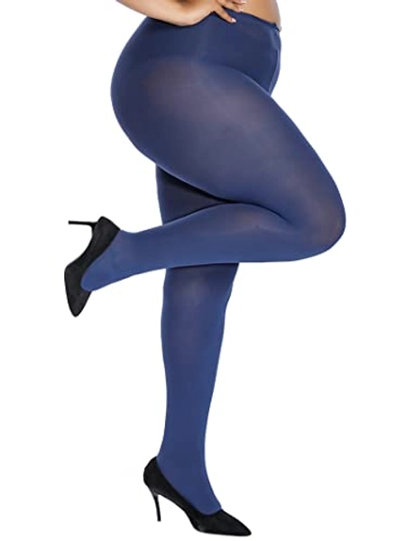 Throne Ceecee Honenna Queen Plus Size Tights Semi Opaque Control Top High Waist Stockings 7148