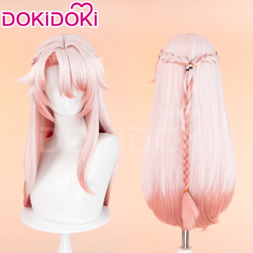 DokiDoki Game Honkai: Star Rail Cosplay Jiaoqiu Wig Long Straight Pink Hair Jiao Qiu | Wig Only-Order Processing Time Refer to Description Page