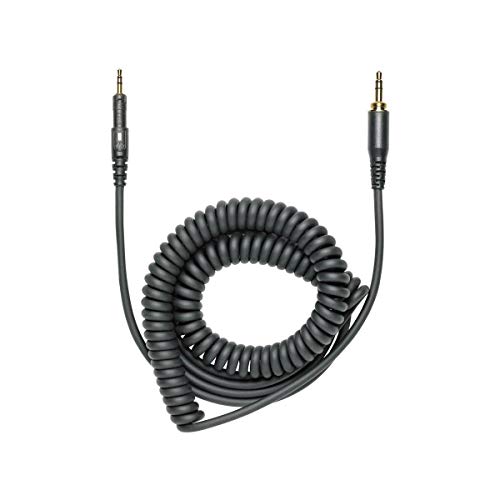 Audio-Technica HP-CC Replacement Coiled Cable for M Series Headphones,Black - Black Coiled Cable