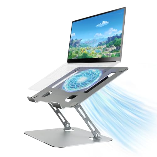 Craftreasure Laptop Stand with Cooling Fan, Adjustable Height, Portable, Suitable for All Laptops of 10"-17.3"