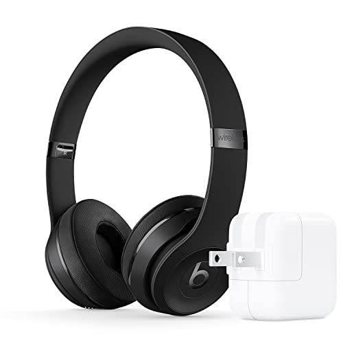 Beats Solo3 Wireless with Apple 12W USB Power Adapter - Black - Black - Solo3 & Power Adapter - Without AppleCare+