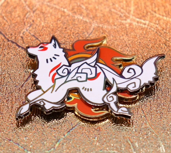 HARD Enamel PIN : Okami, Amaterasu, japanese mythology, dog