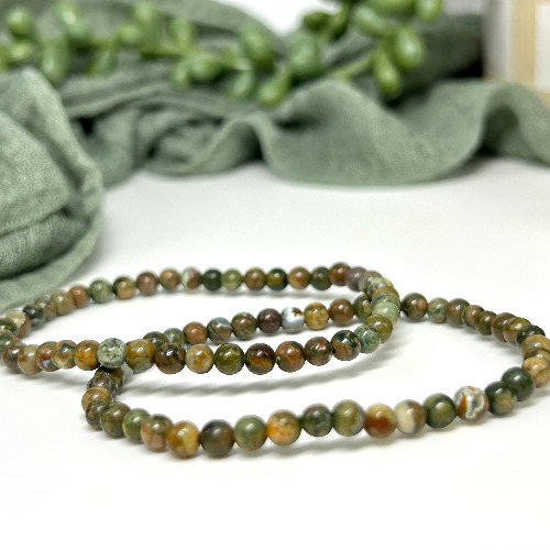 Rainforest Jasper Beaded Bracelet | Default Title