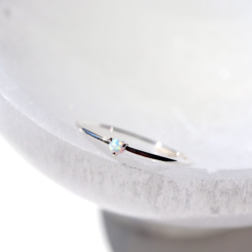 Opal Orb Ring - Silver | 8