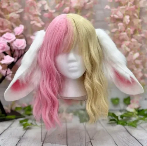 White Lop Bunny Ears