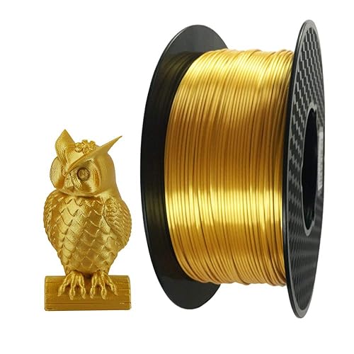 Silk Gold PLA Filament 1.75 mm 3D Printing Filament 1KG 2.2LBS Spool 3D Printer Material Shine Silky Shiny Metallic PLA Metal CC3D Silk PLA Gold Filament