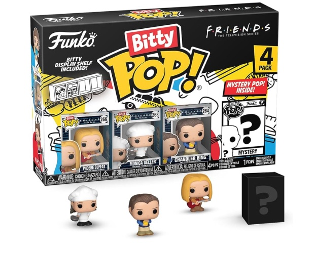 Funko Bitty Pop! Friends - Phoebe 4 PK - Phoebe Buffay™, Monica Geller™, Chandler Bing™ e uma minifigura misteriosa surpresa