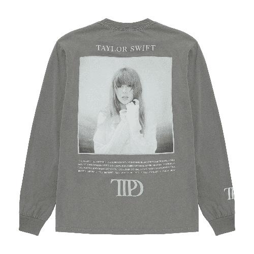 The Tortured Poets Department Gray Photo Long Sleeve T-Shirt | S