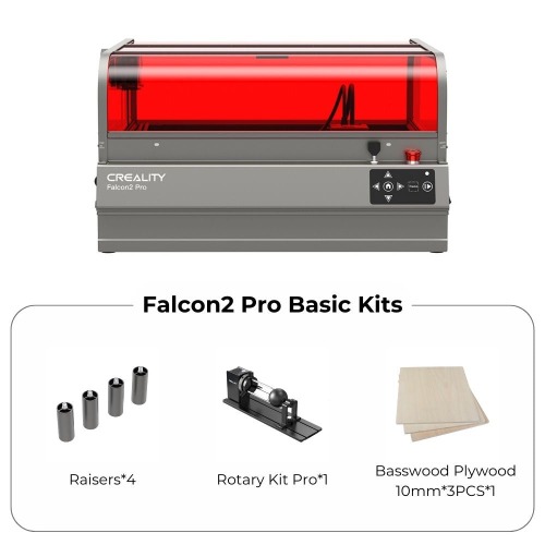 Falcon2 Pro 22W/40W Enclosed Laser Engraver and Cutter | 40W+1.6W(Free Gift) / Falcon2 Pro Basic Kits
