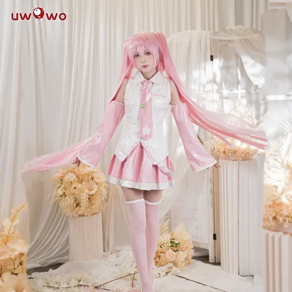 Uwowo V Singer Classic Sakura Pink Dress Cosplay Costume