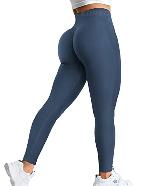 YEOREO Amplify Leggings for Women Seamless Scrunch Leggings Butt Lifting Gym High Waisted Athletic Leggings
