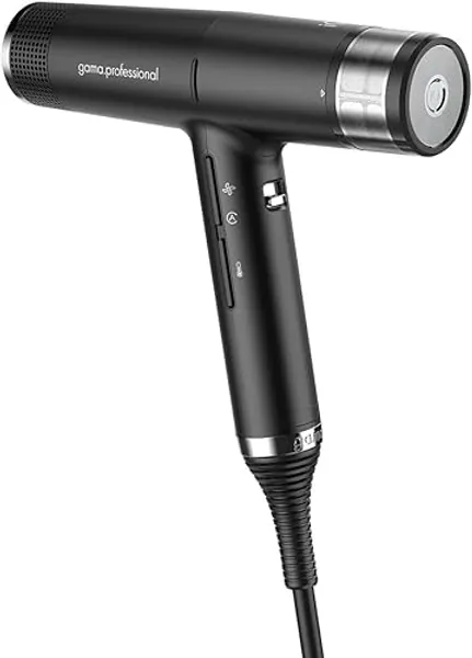 IQ Update 2025 | IQ Perfetto | IQ1 | Professional Hair Dryer | by Ga.Ma Italy | 1500 Watts | Turbo 110.000 RPM | Washable Filter | Black - Black