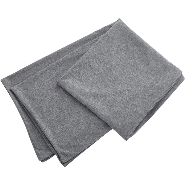 Oubonun 100% Jersey Cotton Body Pillow Cover with Zipper - Luxury Soft Removable Body Pillow Case - Long Fuzzy Body Pillow Cover - Knitted Cotton Pillowcase (Grey, 21"X54")