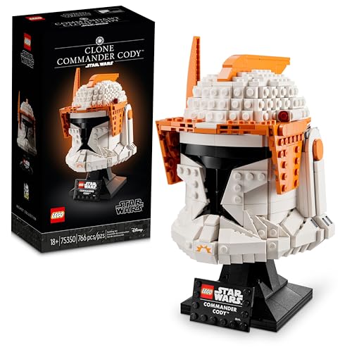 LEGO Star Wars Clone Commander Cody Helmet 75350 Collectible Building Set - Featuring Authentic Details, Office Decor Display Model for Adults, The Clone Wars Collection Memorabilia and Gift Idea - Multicolor
