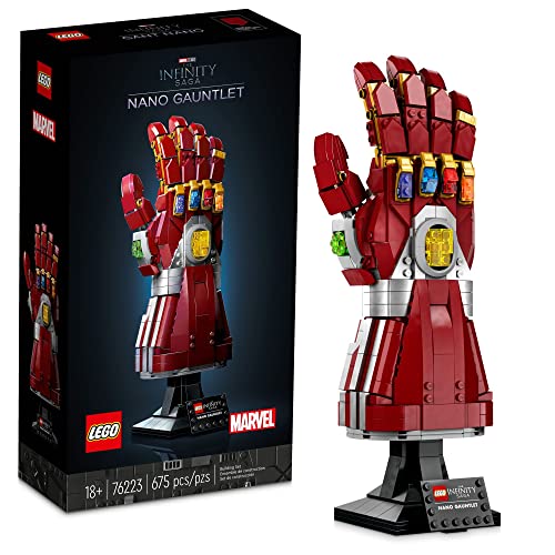 LEGO Marvel Nano Gauntlet, Iron Man Model with Infinity Stones, 76223 Avengers: Endgame Film Set, Collectable Memorabilia, Gift Idea for Adults and Teens - Multicolor
