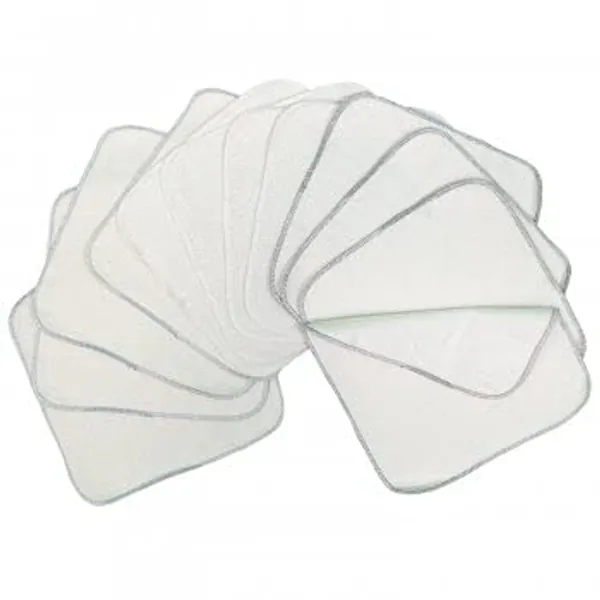 avo cado flanelltvättlappar med två lager med frotté – 12 st. (färgalternativ: grå)