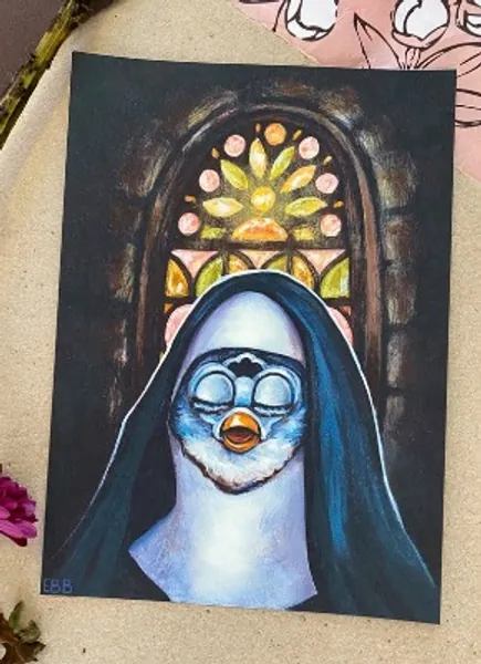 A Sisters Prayer Furby Print Signed & Dated  5x7 Quirky Art - Etsy