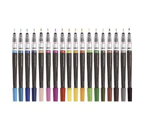 Pentel Arts Colour Brush Pen Set - 12 Assorted Colours