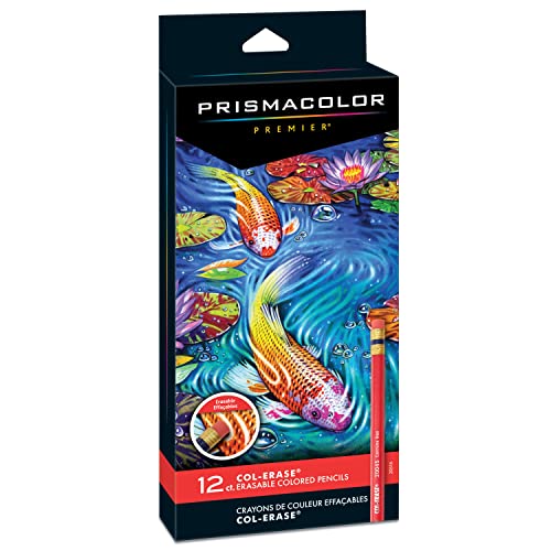 Prismacolor Col-Erase Erasable Colored Pencil, 12-Count