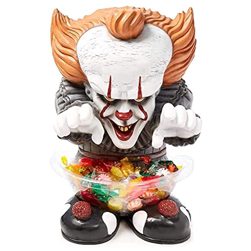 Urisgo Candy Bowl Holder Halloween, Horror Film Garden Gnome Decoration, Resin Horror Doll Candy Dispenser, for Place Sweets, Snacks, Keys, Gifts - A - P