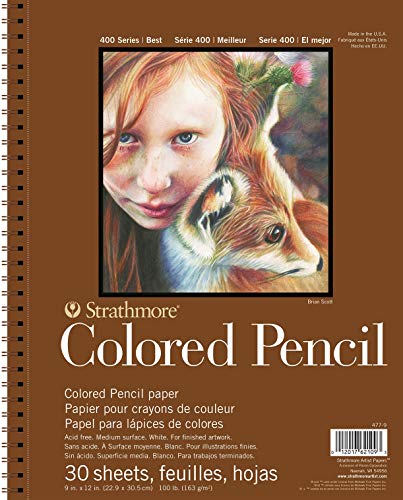 Strathmore Colored Pencil Spiral Paper Pad 9"X12"-30 Sheets -62477900 - 9x12