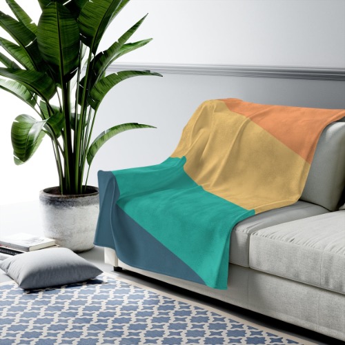 Diagonal Stripes Plush Blanket Throw - 60" × 80"