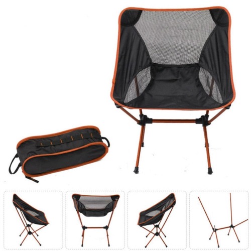 Lightweight Foldable Outdoor Moon Chair - Orange