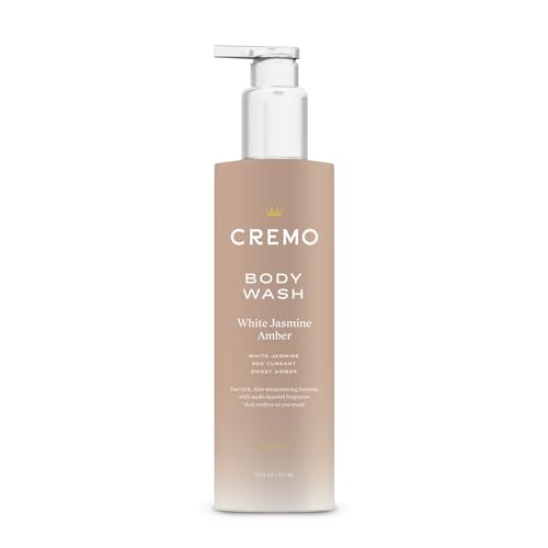 Cremo Skin Moisturizing White Jasmine Amber Women's Body Wash, Notes of White Jasmine, Red Currant, and Sweet Amber, 16 Fl Oz - White Jasmine Amber