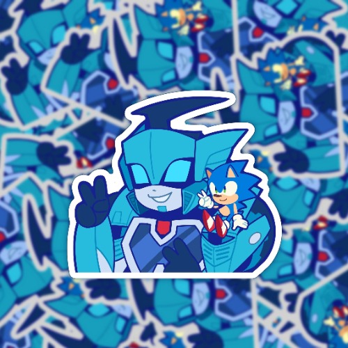 Blue Blurs | Vinyl Sticker - +Star Holo Laminate