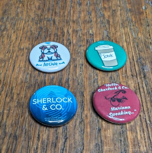 Pin Badges (Pack of Four) — Sherlock & Co