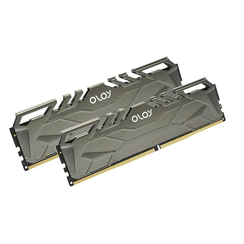 OLOy DDR4 RAM 16GB (2x8GB) 2666 MHz CL19 1.2V 288-Pin Desktop Gaming UDIMM (MD4U0826190BHIDA) - 8GBx2 - Titanium x2