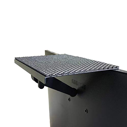 YOKEPO TV Top Shelf Mounting Bracket 8 Inch Flat Panel Mount Adjustable Mount on Monitors to Hold Cable Boxes, Apple TV, Camera, Streaming Devices, Media Boxes, Game Console and Home Decor, Black - 1 Pack