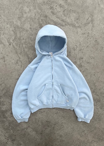 AKIMBO ZIP-UP HOODIE | SKY BLUE / S