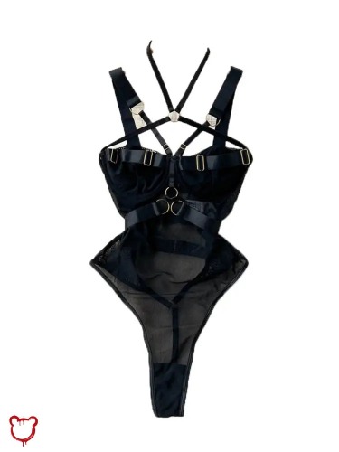 Alt Goth Black Bodysuit - Black / M