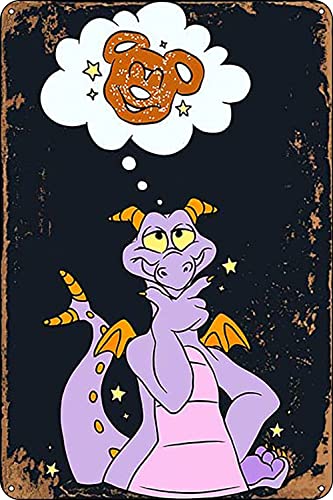 Dreaming of Mickey Pretzels Figment Vintage Metal Sign Home Decoration Musical Bar Pub Cafe Wall Kitchen Bathroo Poster Karaoke Retro Decor Art 8x12 Inch